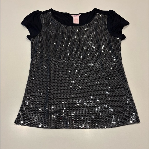 Girl’s Candie’s black sequined top Size Large NWOT - Picture 1 of 10